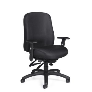 Offices to Go Black Multi-Function Task Chair with Forward Tilt Control