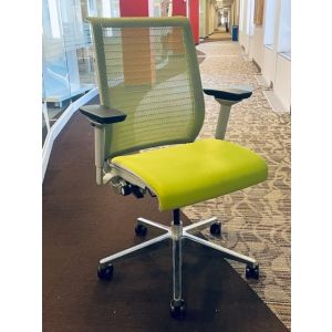 Steelcase Think Task Chair (Green/Platinum-Chrome)