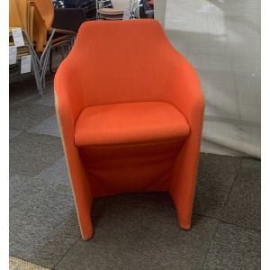 Allermuir Venus Lounge Chair (Orange/Grey Patterned)