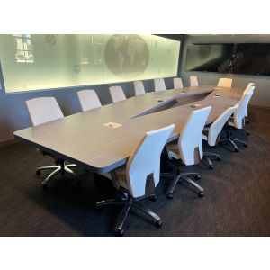 24' Grey Laminate Conference Table Package