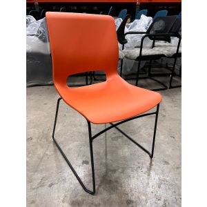 HON Motivate Stack Chair (Orange/Silver)