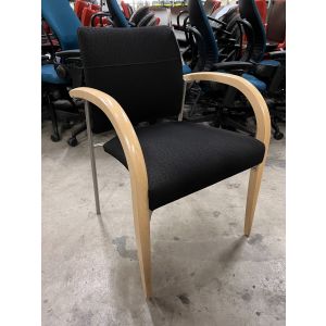Geiger Wooden Stack Chairs (Black/Maple)