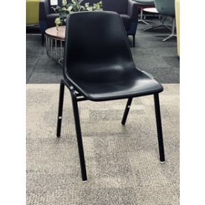 HON Plastic Stack Chair (Black/Black)
