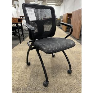 Office Master Nesting Training Chairs (Black/Black)