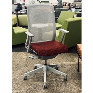 Haworth Very Task Chair (Red/Grey)