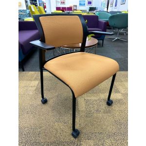 Steelcase Move Guest Side Chair (Black/Orange)
