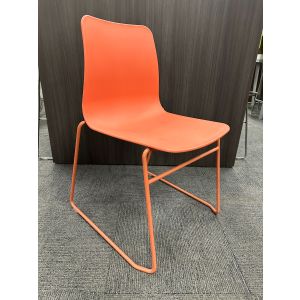 NaughtOne Polly Sled  Base Stack Chair (Orange)