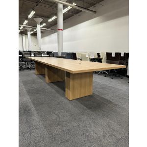 Groupe Laccase 14' Walnut Conference Table