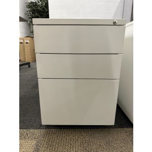Mobile White Box/Box/File Pedestal