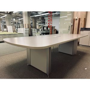 9' Teknion Audience Grey Laminate Conference Table - 108" x 48"