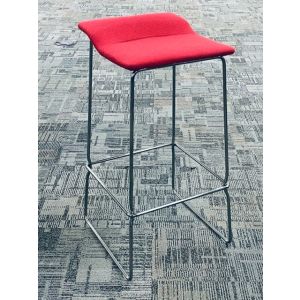 Steelcase Last Minute High Stool (Red/Chrome)