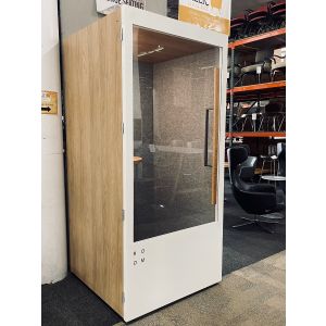 Pre-Owned ROOM Phone Booth (Walnut/White)