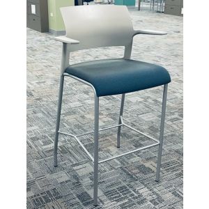 Steelcase Move Bar Height Stools (Blue Fabric)