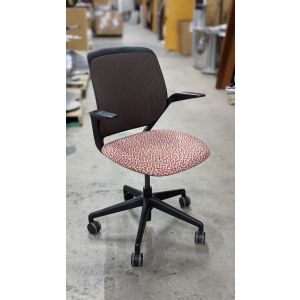 Steelcase Cobi Conference Chair (Root Beer/Red Rectangles)