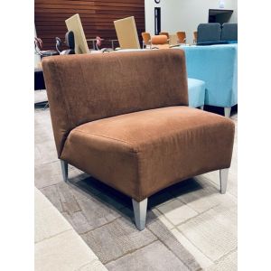 Steelcase Circa 1 Seat Lounge Chair (Brown Fabric)