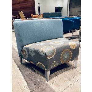 Steelcase Circa 1 Seat Lounge Chair (Light Blue Fabric)
