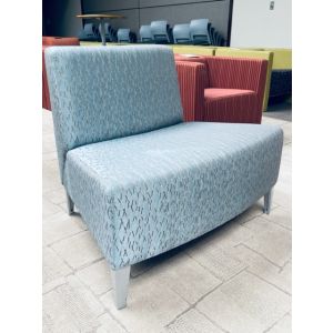 Steelcase Circa 1 Lounge Chair (Aqua Speckled Fabric)