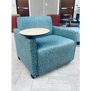 Steelcase Coupe Mobile Lounge Chair (Blue Pattern)