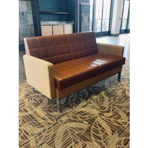 Steelcase Millbrae Contract Love Seat (Caramel/Light Brown)