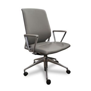 Vitra Meda Conference Chair (Grey Leather)