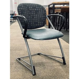Steelcase Ally Multi Purposed Side Chair (Grey Pattern/Blue)