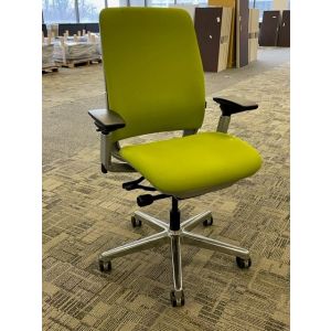 Steelcase Amia Task Chair (Green/Platinum - Chrome)