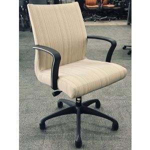 Steelcase Chord Mid Back Conference Chair (Tan Striped)