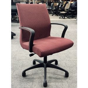 Steelcase Chord Mid Back Conference Chair (Red Pattern)