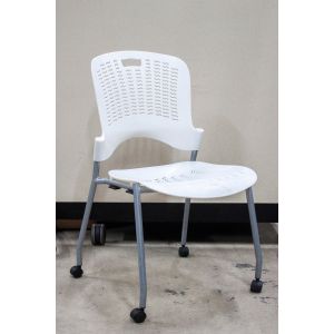 Open-Box Safco Sassy Mobile Stack Chair (White)