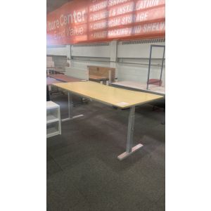 79" Rectangular Table Desk w/ Crescent Edge (Maple)