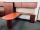Steelcase Cherry L Shape Desk - Right
