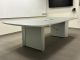 9' Teknion Audience Boat Shaped Grey Laminate Conference Table - 108