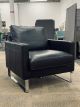 IKEA Black Faux Leatehr Lounge Chair