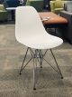Herman Miller Eames Molded Plastic Side Chair (White/Chrome)